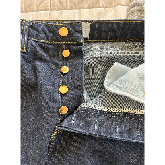 Reformation Cynthia High Rise Straight Raw Hem Jeans Size 27 - Picture 8 of 8